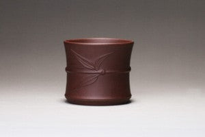 Puer Tea Real Yixing Zisha Tea Cup Marked Bamboo Relief Master Cup Of Tea China