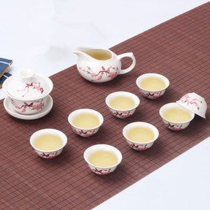 Chinese Kungfu Tea Set Porcelain Gaiwan Tureen Covered Tea Bowl Tea Cup Portable