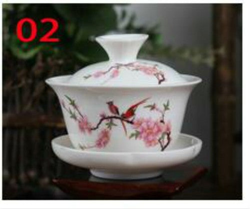 Tea Cup Tea Infusers Dehua Gaiwan Tea Porcelain Pot Set Chinese Traditional