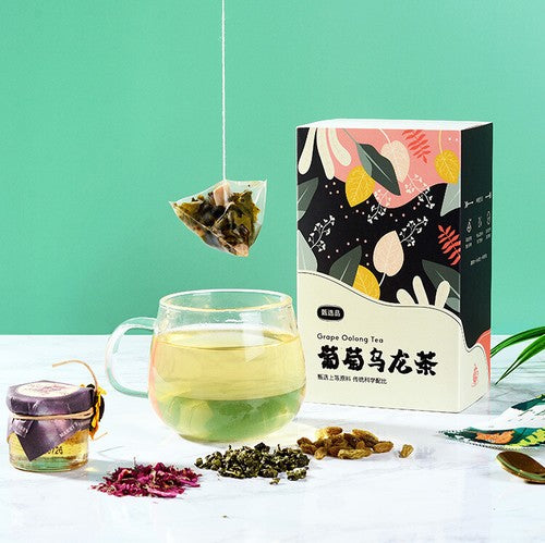 30g Box packed triangular tea bag white peach oolong tea flower fruit tea bag