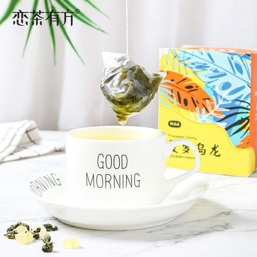 30g Box packed triangular tea bag white peach oolong tea flower fruit tea bag