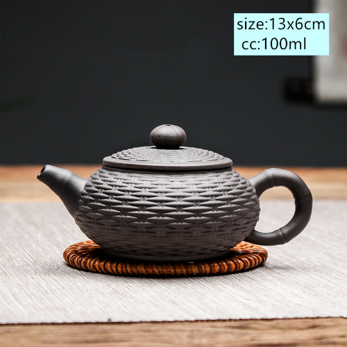 Chinese Yixing Tea Pot Purple Clay Xishi Filter Teapot Kettle Handmade Tea Set