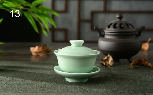 Tea Cup Tea Infusers Dehua Gaiwan Tea Porcelain Pot Set Chinese Traditional