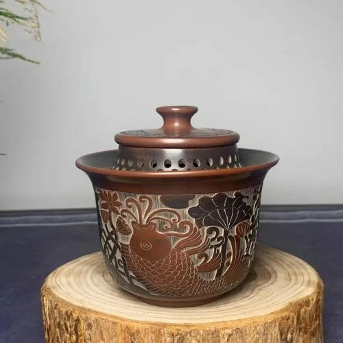 Hand Grabbing Gaiwan Tea Set Teapot Nixing Pottery Tea Pot Full Kung Fu Tea Set