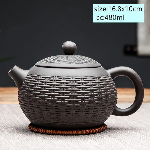Chinese Yixing Tea Pot Purple Clay Xishi Filter Teapot Kettle Handmade Tea Set