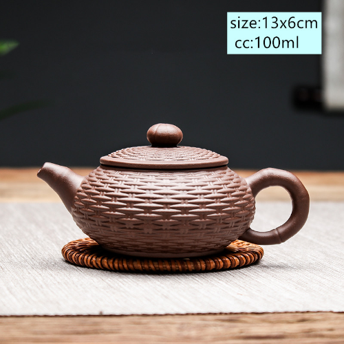 Chinese Yixing Tea Pot Purple Clay Xishi Filter Teapot Kettle Handmade Tea Set