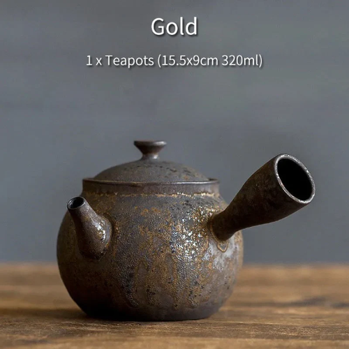 Ceramic Kyusu Teapots Gongfu Tea Pot 320ml