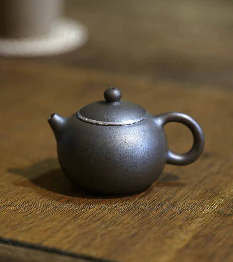 teapot pure handmade small Xishi teapot bottom trough clear kiln change teapot household tea fighting small teapot 100C